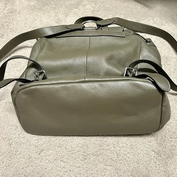Coach Olive Green Leather Backpack - Picture 6 of 6